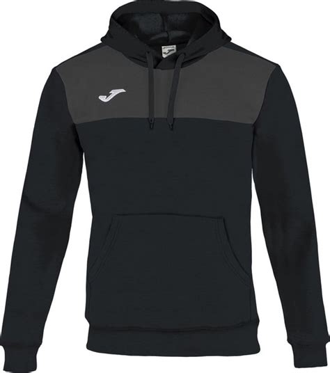 Joma Winner Sweater Met Kap Zwart Antraciet Maat S Bol