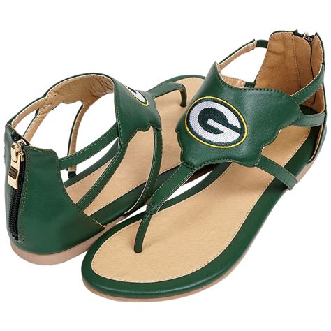 Cuce Green Bay Packers Womens Green Gladiator Sandals