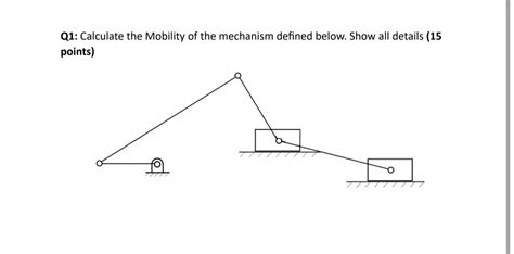 Solved Q Calculate The Mobility Of The Mechanism Defined Chegg