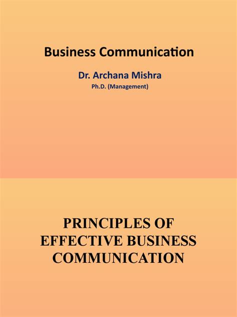 Session 2 Principles Of Effective Communication Pdf Communication