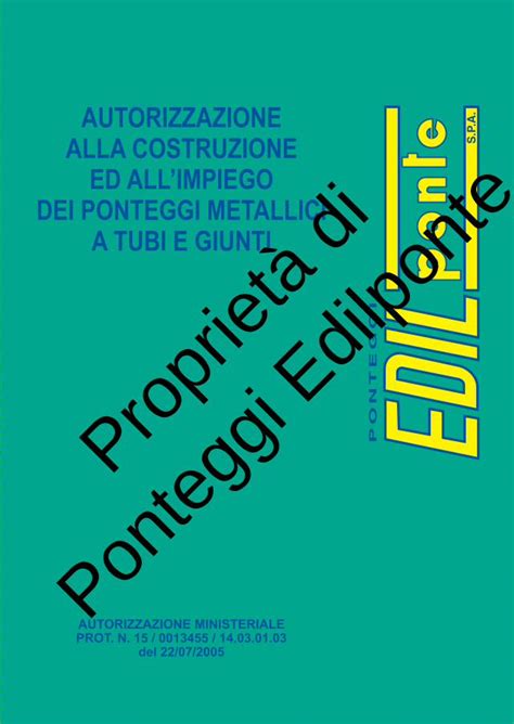 Pdf Di Propriet Edilponte Ponteggi Edilkomszer Comedilkomszer