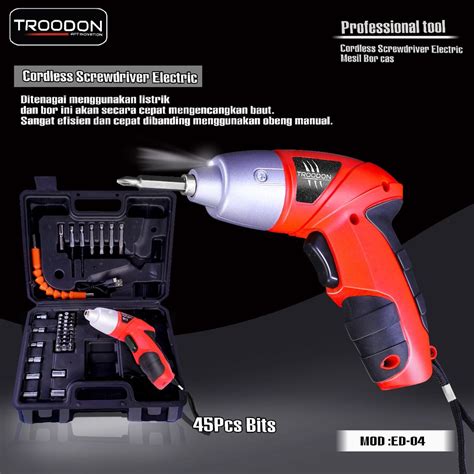 Jual Mesin Cordless Screwdriver 4 2v Bor Obeng Baterei Bor Baterai