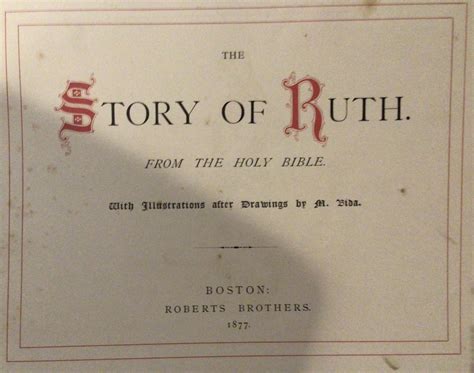 THE STORY OF RUTH - FROM THE HOLY BIBLE by Bida, M. (illustrator ...