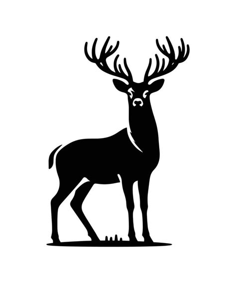 WILD BUCK SILHOUETTE VECTOR ILLUSTRATION. 36469490 Vector Art at Vecteezy