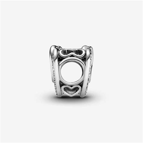 Sparkling Entwined Hearts Charm Sterling Silver Pandora Us