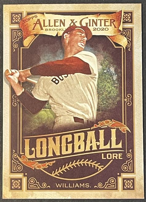 Topps Allen Ginter Longball Lore Insert Ll Ted Williams Red Sox