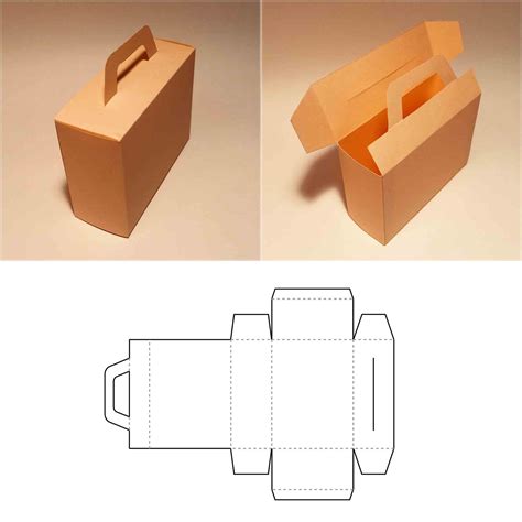 Box With Handle Template Square Box Cube Box Favor Box G Inspire Uplift