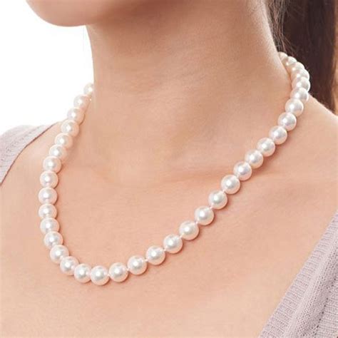 18 Akoya Pearl Necklace 9 0 9 5mm Aa 14k White Gold Clasp Pearls Of Joy Touch Of Modern