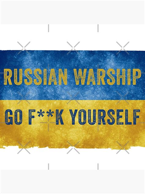Russian Warship Go Fuck Yourself Funker Ukraine Flag Free Ukraine Ukraine Flagge