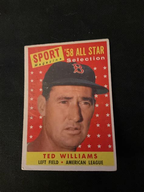 Topps Ted Williams All Star Baseball Card Red Sox Ex Range Ebay