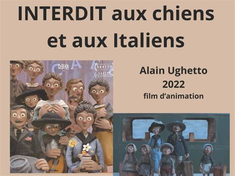 Soirée cinéma film danimation Interdit aux Chiens et Italiens