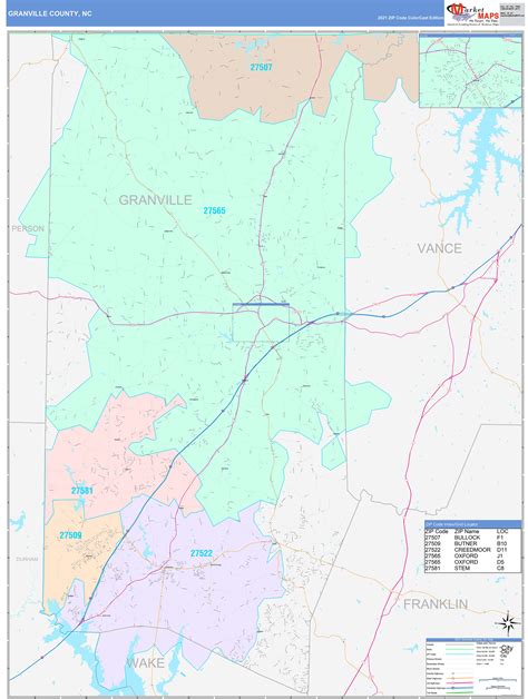 Granville County Nc Wall Map Premium Style By Marketmaps | Images and ...