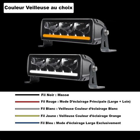 Barre Led Moto Dual Super Combo Longue Portee Cm Agm Vision