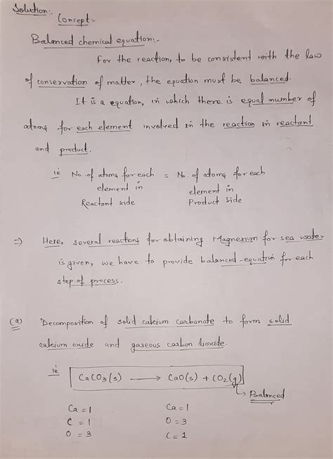 Solved A Novel Process For Obtaining Magnesium From Sea Water