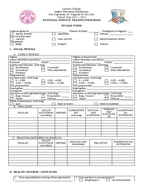 Intake Form | PDF