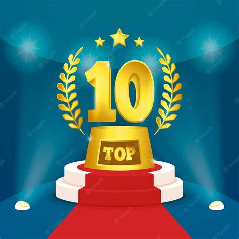 Free Vector Top 10 Best Podium Award