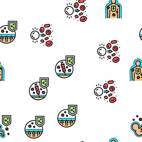 Immune System Disease And Treat Vector Seamless Pattern 10347058 Vector