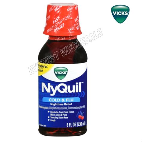 Nyquil Liquid Cold And Flu 8 Fl Oz Cherry 2 Pcs Everest