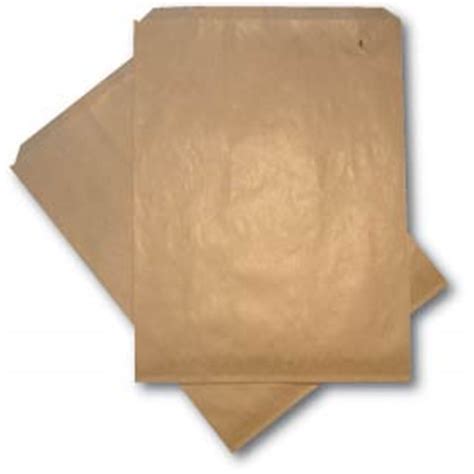 No 6 Paper Flat Long Bag Brown 343x235mm 3403120 Reward Hospitality