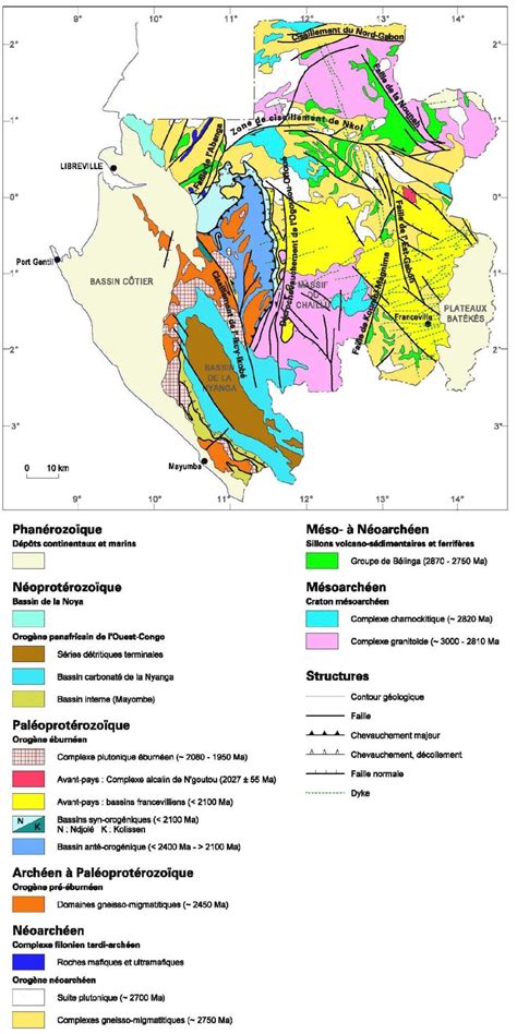 Carte G Ologique Et Des Ressources Min Rales Du Gabon