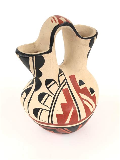 Lot Jemez Pueblo Miniature Wedding Vase By Mary S Toya