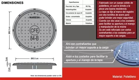 Tapa Y Aro Cfe B Para Banqueta Brocal Reforzada En Venta En