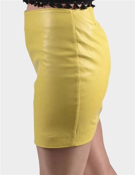 Premium Leather Mini Skirt Stylish Pleated Design