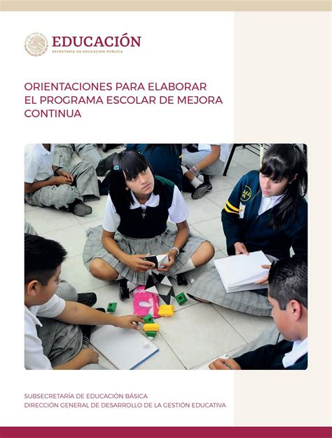 Orientaciones Para Elaborar El Programa Escolar De Mejora Continua By