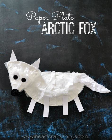 Paper Plate Arctic Fox Craft For Kids I Heart Crafty Things