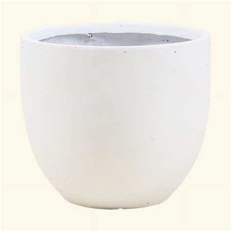 Luxenhome White Mgo Round In H Outdoor Planter Walmart