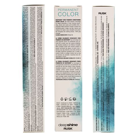 Rusk Deepshine Pure Pigments Hair Color Nc Medium Blonde Oz