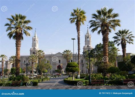 Plaza De Armas En Arequipa Perú Suramérica Foto De Archivo Imagen