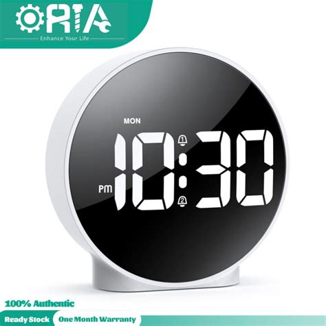 Oria Digital Alarm Clock Usb Led Digital Clock Touch Sensing 1224h