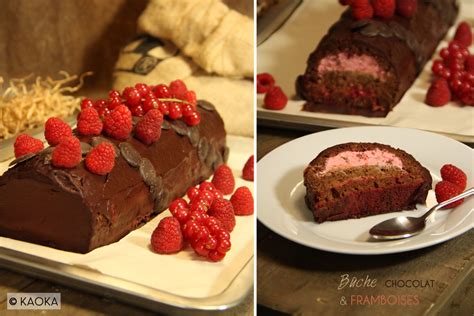 Bûche Chocolat Framboises Recette bio Bio à la une