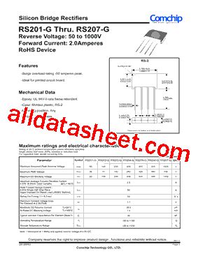 RS207-G Datasheet(PDF) - Comchip Technology