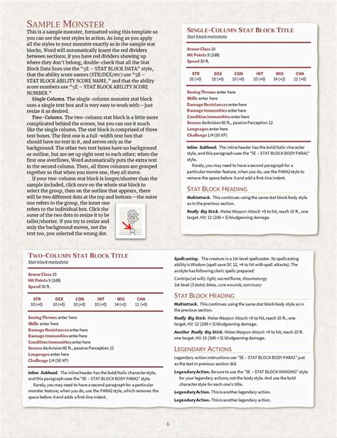 10 Monster Stat Block Template Free Graphic Design Templates