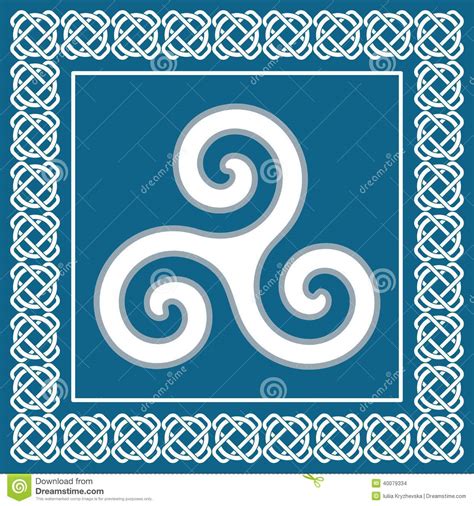 Ancient Symbol Triskelion or Triskele, Traditional Celtic Element Stock Vector - Illustration of ...