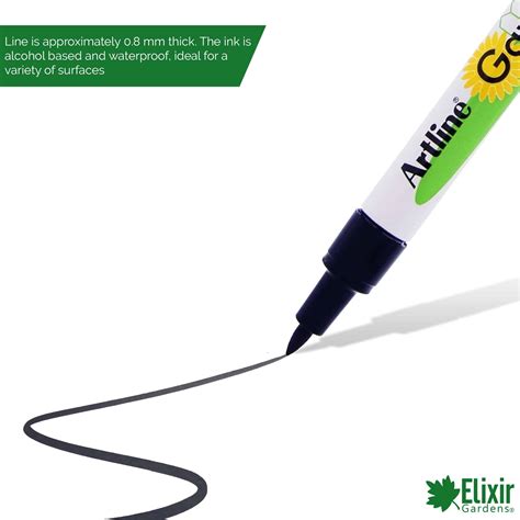 Artline Garden Marker Pen | Black Fine Nib Labelling Pen
