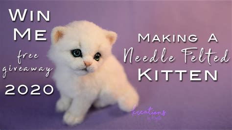 Diy Making A Needle Felted Kitten Youtube