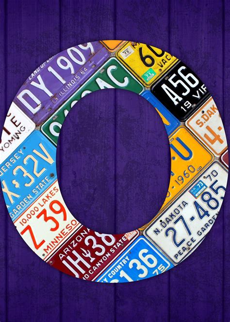 License Plate Letter O Poster Picture Metal Print Paint By Design