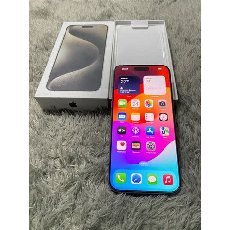 Jual IPhone 15 Pro Max 256gb Natural Titanium Garansi IBox Garansi