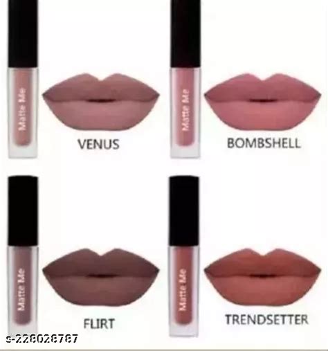 Mini Matte Liquid Lipsticks Of NUDE Edition Pack Of 4