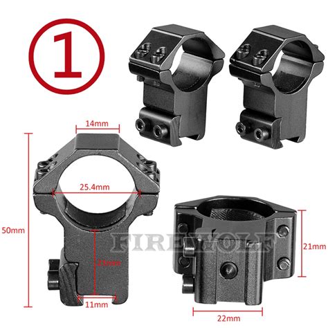 Rifle Scope Mount Rings 20/11mm Dovetail Rail 30mm 25mm Ring Hi Low ...