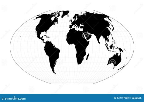 Minimal World Map Stock Vector Illustration Of Planet 172717982