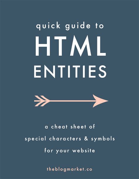 HTML Entities Cheat Sheet | The Blog Market - The Blog Market