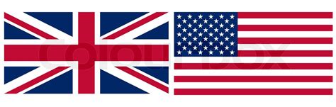 Flags Uk And Usa Stock Image Colourbox