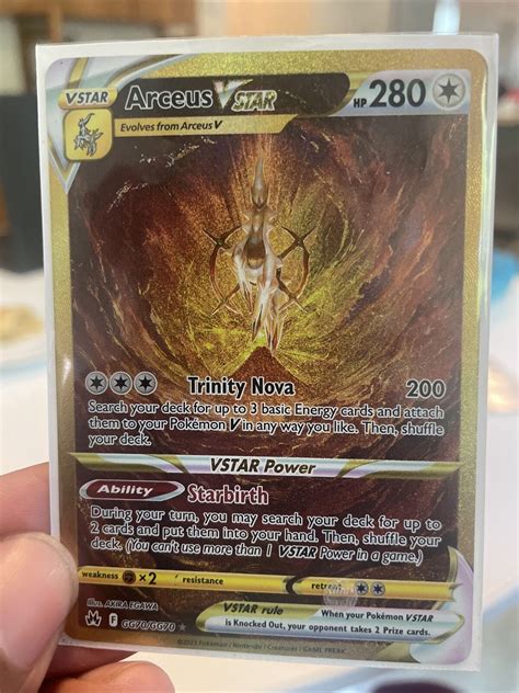 Arceus Vstar Gg70 Gg70 Crown Zenith Gold Alt Art Secret Rare Pokemon Card Values Mavin