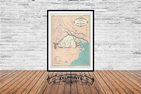 Old Map of Río Negro Province, Argentina, 1888, Rare Map, Antique Map ...