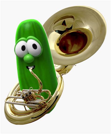 Larry The Cucumber Tuba Veggietales Veggie Tales Larry Tuba Hd Png Download Kindpng