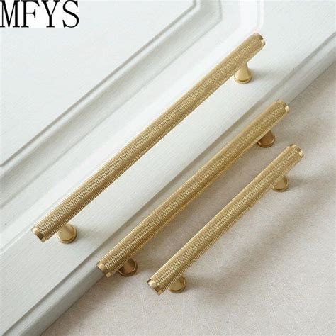 3 45US Mfys 3 78 Gold Knurled Textured Cabinet Knobs Simple Kitchen